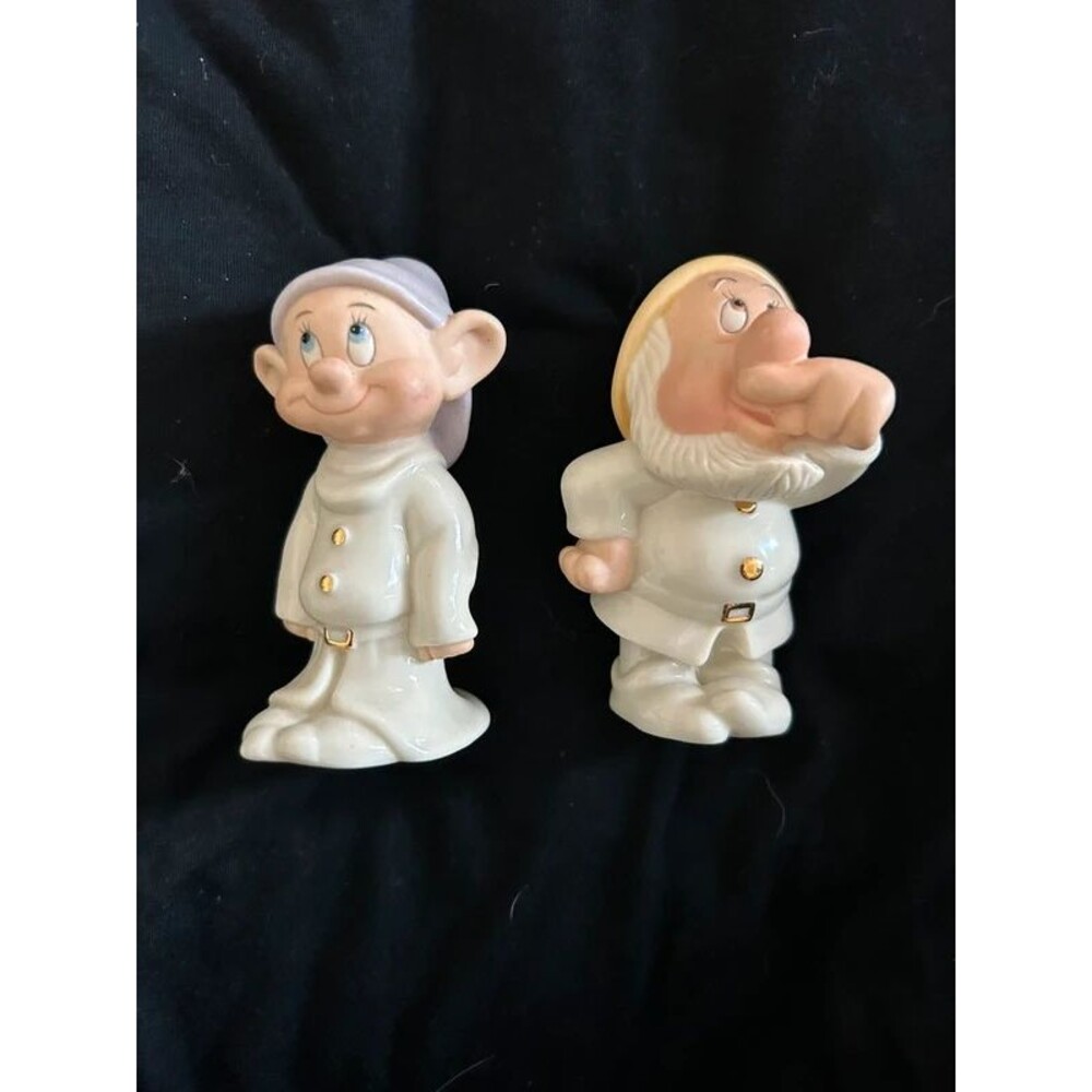 Lenox Disney Dopey & Sneezy Salt Pepper Shakers